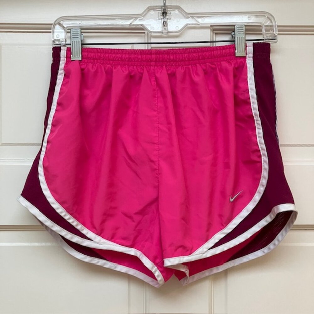 Nike Dri-Fit Pink, Maroon and white athletic shorts S